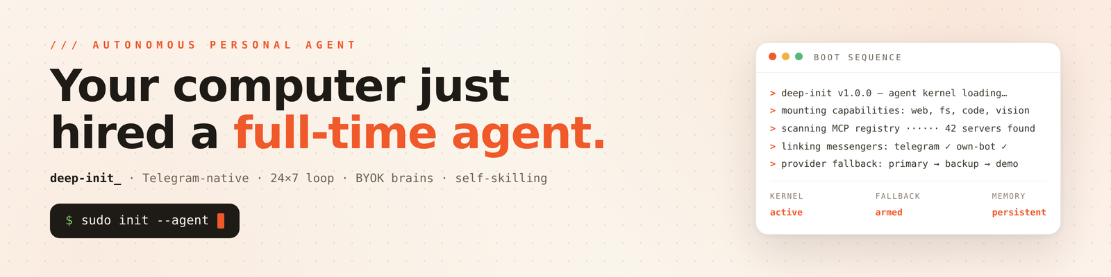 Deep-Init AI Hero Banner and Brand Identity