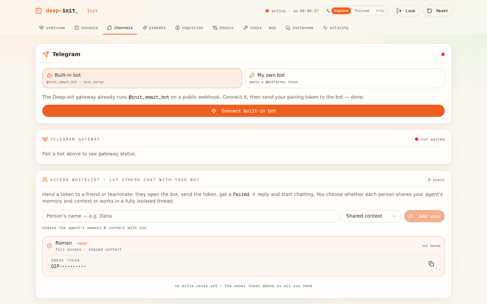 Deep-Init AI Telegram Channels