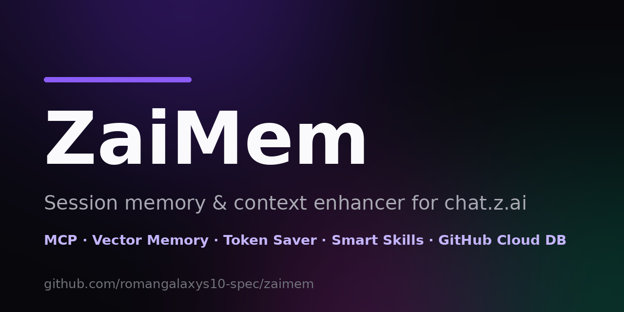 ZaiMem Social Preview and Architecture Overview